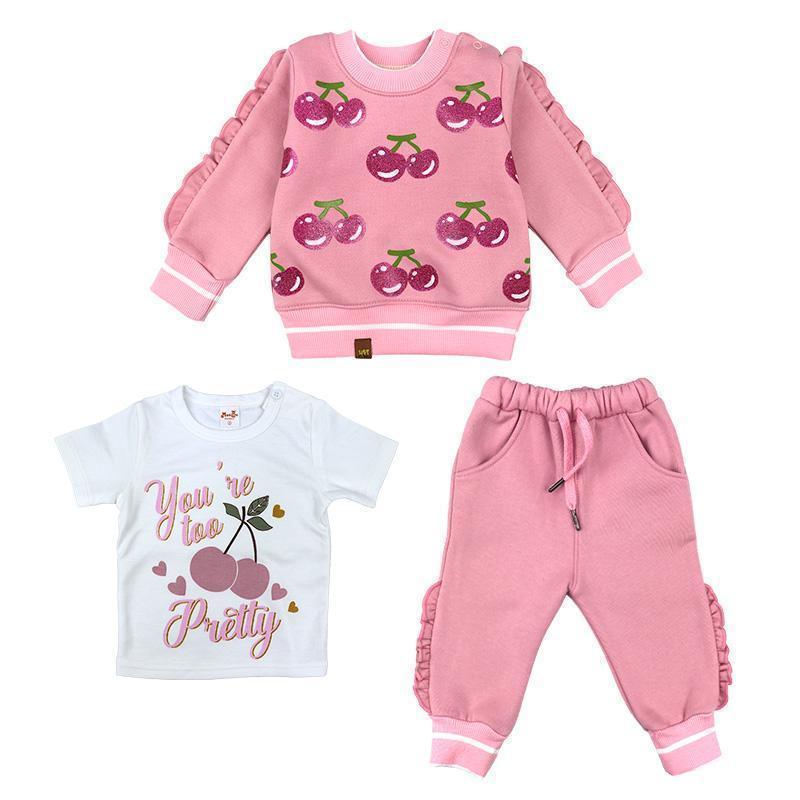 Conjunto de niña bebe AURORA CEREZA